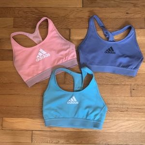 Bundle of 3 pastel adidas sport bras